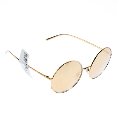 Pre-owned Dolce & Gabbana Gold Dg2215k Sunglasses