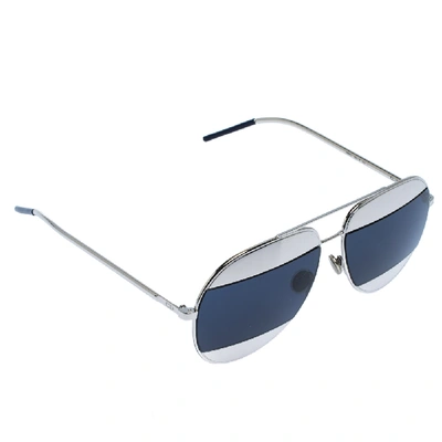 Pre-owned Dior Split 1 Aviator Sunglasses In Blue