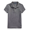 Polo Ralph Lauren Kids' Cotton Mesh Polo Shirt In Barclay Heather/c6128