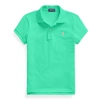 Polo Ralph Lauren Kids' Cotton Mesh Polo Shirt In Sunset Green/c3125