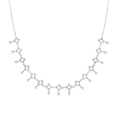 Djula White Gold And Diamond Lace Choker Necklace