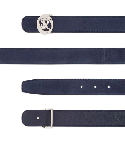 Stefano Ricci Kids Logo Buckle Suede Belt