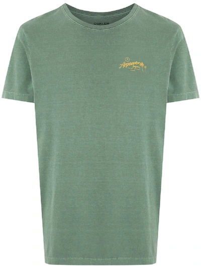 Osklen 'stone Vintage Label' T-shirt In Green
