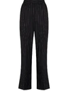 THE FRANKIE SHOP PERNILLE PINSTRIPE TAILORED TROUSERS