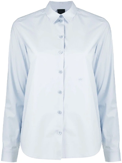 Pinko Poplin Button-up Shirt In Blue