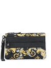 VERSACE JEANS COUTURE BAROQUE-PATTERN PRINT CLUTCH BAG