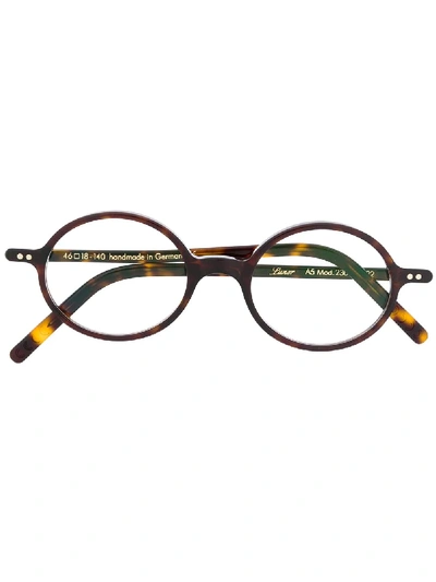 Lunor Round-frame Tortoiseshell Glasses