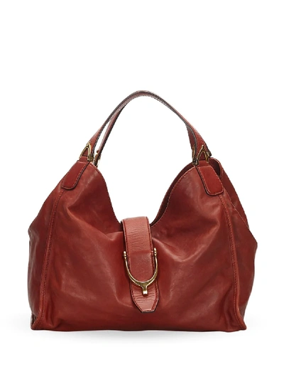 Pre-owned Gucci Horsebit Detail Tote Bag In Brown