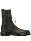 ANN DEMEULEMEESTER REAR LACE-UP ANKLE BOOTS
