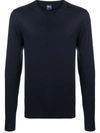 FEDELI CREW-NECK RIB-TRIMMED JUMPER