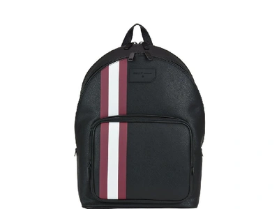 Bally Backpack In Synthetic Leather With Trainspotting Canvas Band In Black