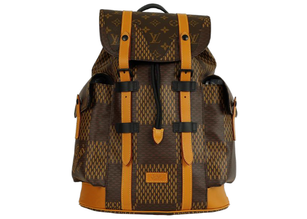 Pre-Owned Louis Vuitton X Nigo Christopher Backpack Damier Ebene Giant Pm Brown | ModeSens