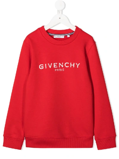Givenchy Kids' Logo Sweatshirt In Red