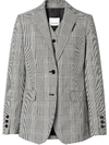 BURBERRY CHECK TECHNICAL TAILORED JACKET