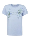 GIVENCHY LOGO PRINT COTTON T-SHIRT IN LIGHT BLUE