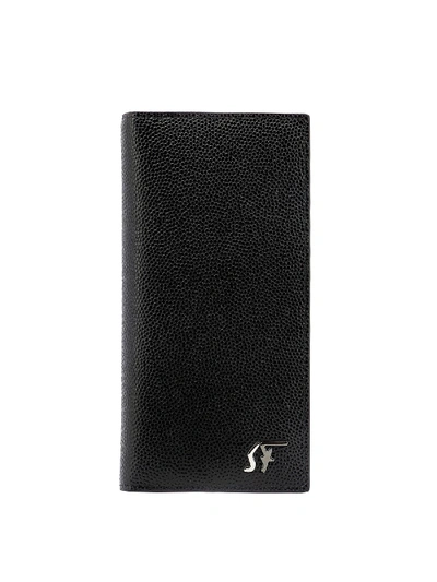 Ferragamo Leather Continental Wallet In Black