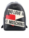 LOVE MOSCHINO BACKPACK IN BLACK FEATURING CONTRAST LOGO