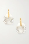 CHLOÉ Gold-tone, quartz and crystal earrings