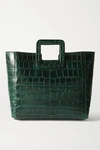 STAUD SHIRLEY CROC-EFFECT LEATHER TOTE