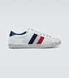 Moncler Ryegrass Leather Sneakers In White