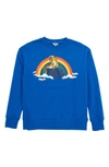 Kenzo Tiger Rainbow Logo Graphic Sweatshirt In Vivid Blue
