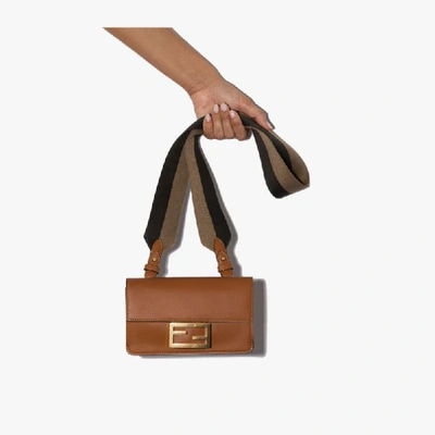 Fendi 'flat Baguette' Mini-tasche In Brown