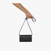 BALENCIAGA BLACK TOUCH QUILTED LEATHER PHONE BAG