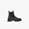 Ganni + Net Sustain Paneled Recycled-leather Chelsea Boots In Black