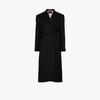 ANOUKI BLACK ASYMMETRIC WOOL COAT,APF20N04CTBK15104500