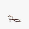 Neous Ankle Strap 80mm Leather Sandals In Braun