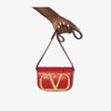 VALENTINO GARAVANI RED SUPERVEE SMALL LEATHER SHOULDER BAG