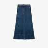 Valentino Flared High-waisted Denim Skirt In Blue