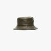 LOEWE GREEN LEATHER BUCKET HAT,1121001015217359
