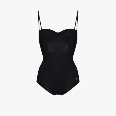 DOLCE & GABBANA BLACK BALCONETTE SWIMSUIT,O9A13JFUGA215201382