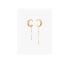 CHLOÉ GOLD TONE DARCEY ASYMMETRICAL EARRINGS,C20AFE75BNC9DATU15178486