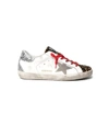 GOLDEN GOOSE Superstar Sneaker in White/Brown Leo/Ice/Silver