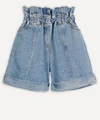 Philosophy Di Lorenzo Serafini Liberty Belted Cotton Denim Shorts In Blue