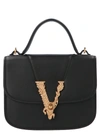 Versace Virtus Small Handbag In Black