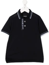 EMPORIO ARMANI STRIPED TRIM POLO SHIRT