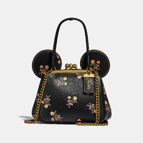 Coach Disney X Minnie Mouse Kisslock Bag In Brass/black | ModeSens