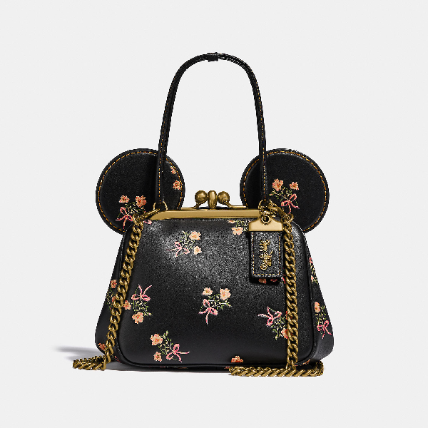 Coach Disney X Minnie Mouse Kisslock Bag In Brass/black ModeSens