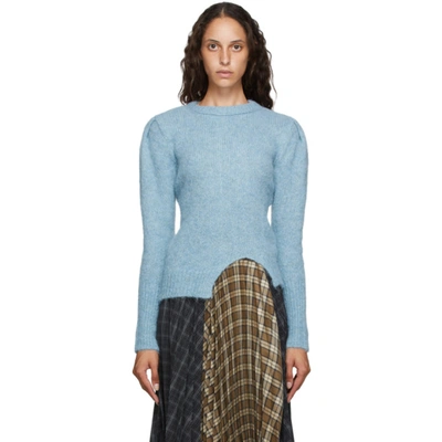 Andersson Bell Blue Alpaca Puff Sleeve Rozi Sweater