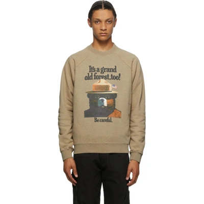 Phipps Smokey Bear Graphic Sweatshirt In Beige,grey