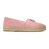 GUCCI PINK QUILTED CHARLOTTE ESPADRILLES