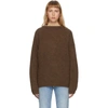 ACNE STUDIOS BROWN WOOL & MOHAIR OVERSIZED SWEATER