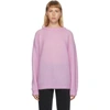 ACNE STUDIOS PINK WOOL & MOHAIR OVERSIZED SWEATER