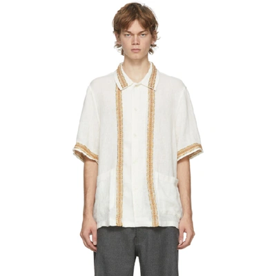 Our Legacy Elder Embroidered Linen Shirt In White