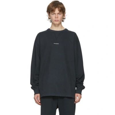 Acne Studios Fin Logo-print Cotton Sweatshirt In Reverse-logo Sweatshirt