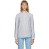 APC A.P.C. BLUE STRIPED LOULA BLOUSE