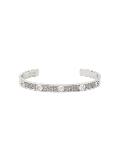 Fendi F Is  Cuff Bracelet In Argent